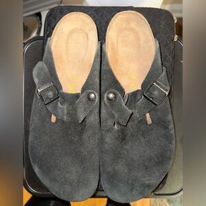 Birkenstock Black Suede Sandals